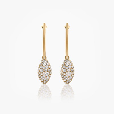 BABY MALAK ORIGINAL DROP ICE SMALL MARQUISE EARRINGS